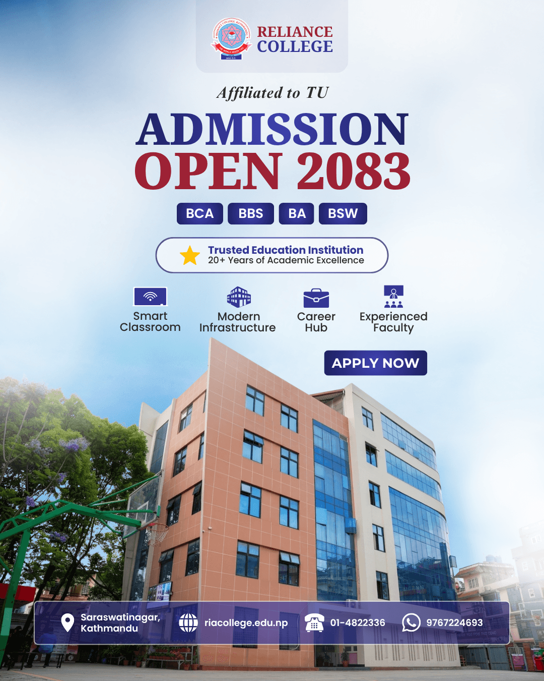 RC admission campaign social media design